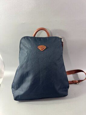 Jump Nice Navy Blue Nylon Flat Backpack